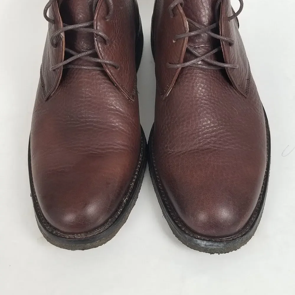 Johnston & Murphy Boots Chukka Ankle Mens 9.5M Copeland‎ Brown Sheepskin Leather